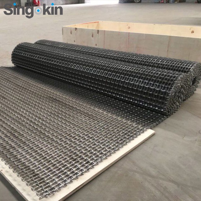 Long use life Metal Honeycomb mesh conveyor belts flex weave wire belt in Laos