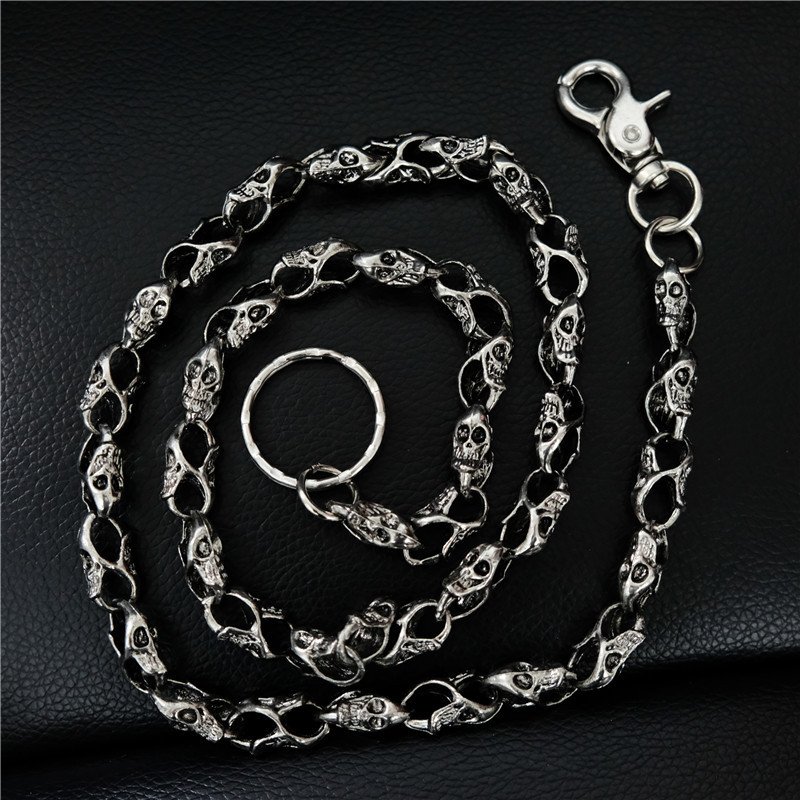 New Hip Hop Western Punk Wallet Chain Gothic Chunky Trouser Pants Chains Halloween Metal Heavy Duty Jean Pocket Skull Chains