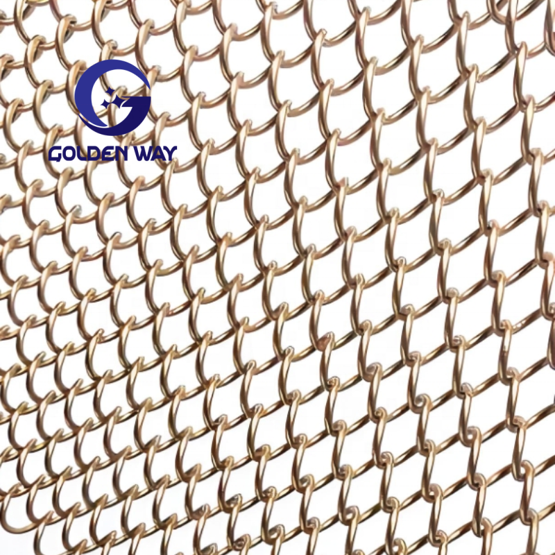 Beautiful stainless steel spiral rope flexible mesh curtain for hotel lobby curtain
