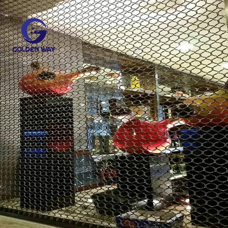 Beautiful stainless steel spiral rope flexible mesh curtain for hotel lobby curtain