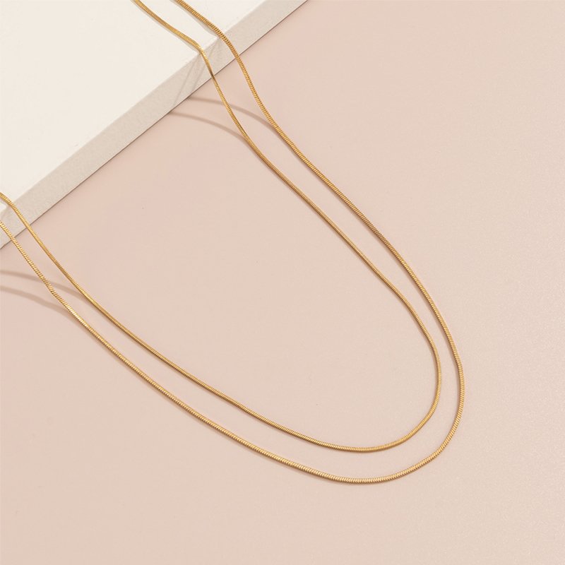 Gold Tone Stainless Steel Body Jewelry Herringbone Fashion Women Sexy Waist Belly Chain Double Layer Snake Waist Chain