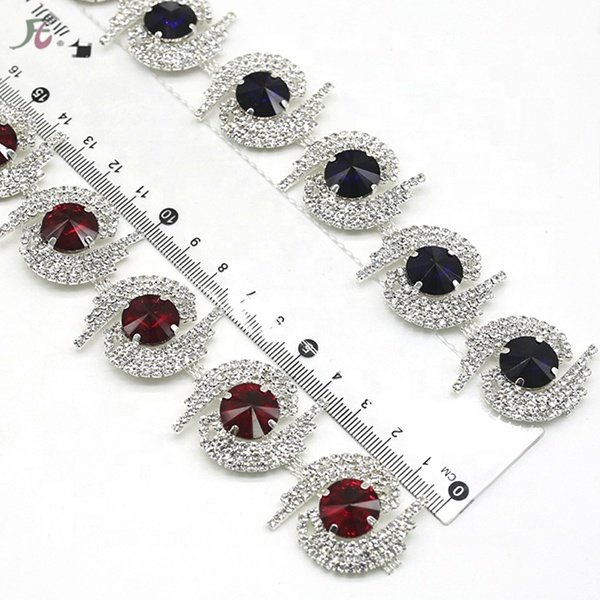 Wholesale Crystal Rhinestone Chain Trimming Bridal Sash Rhinestone Trim Applique Wedding Belt Garment Accessories