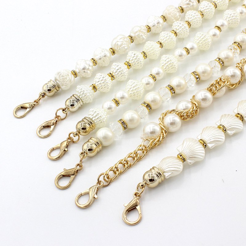 Metal Material Wedding Party Simple Gold Belt Women Belts Rhinestone Pearl Pendant Ladies Waist Chain Belt
