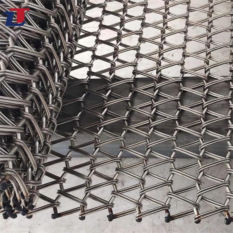 Slag extractor conveyor belt Food Grade 310 314 304 SS Stainless Steel Chain Link Balance Spiral Wire Mesh Conveyor Belt