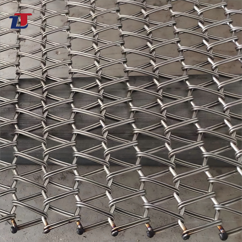 Slag extractor conveyor belt Food Grade 310 314 304 SS Stainless Steel Chain Link Balance Spiral Wire Mesh Conveyor Belt