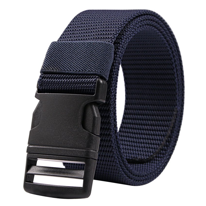 High Quality Trouser Men Belts Brown Outdoor Canvas Plastic Buckle Waistband Tactical Nylon Belt