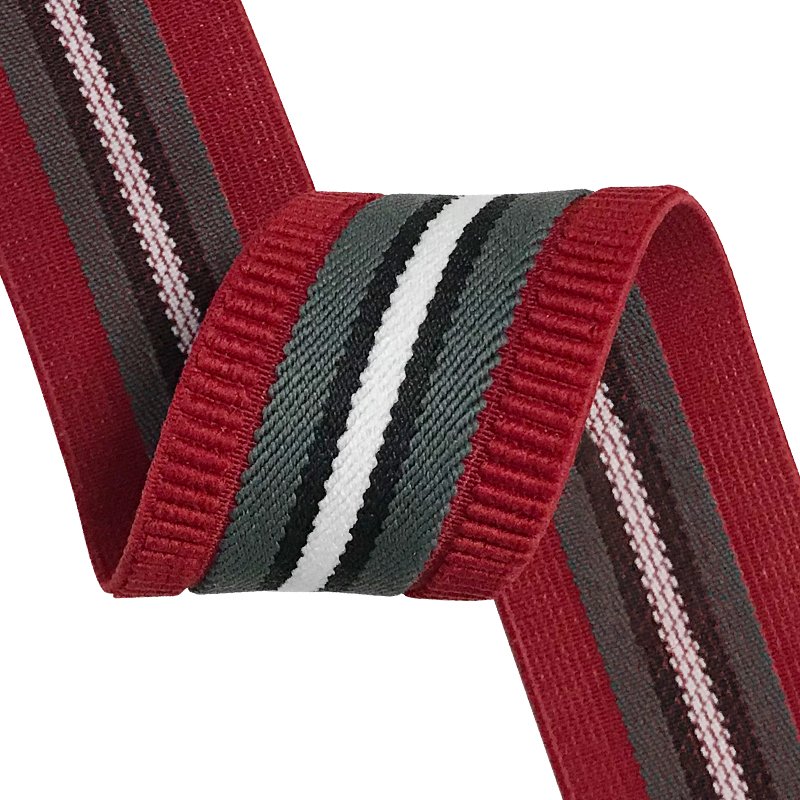Webbing Strap Elastic Striped Belt for Ladies Decorative Belt Custom Logo Spandex / Polyester / Nylon Free Sample Multicolor
