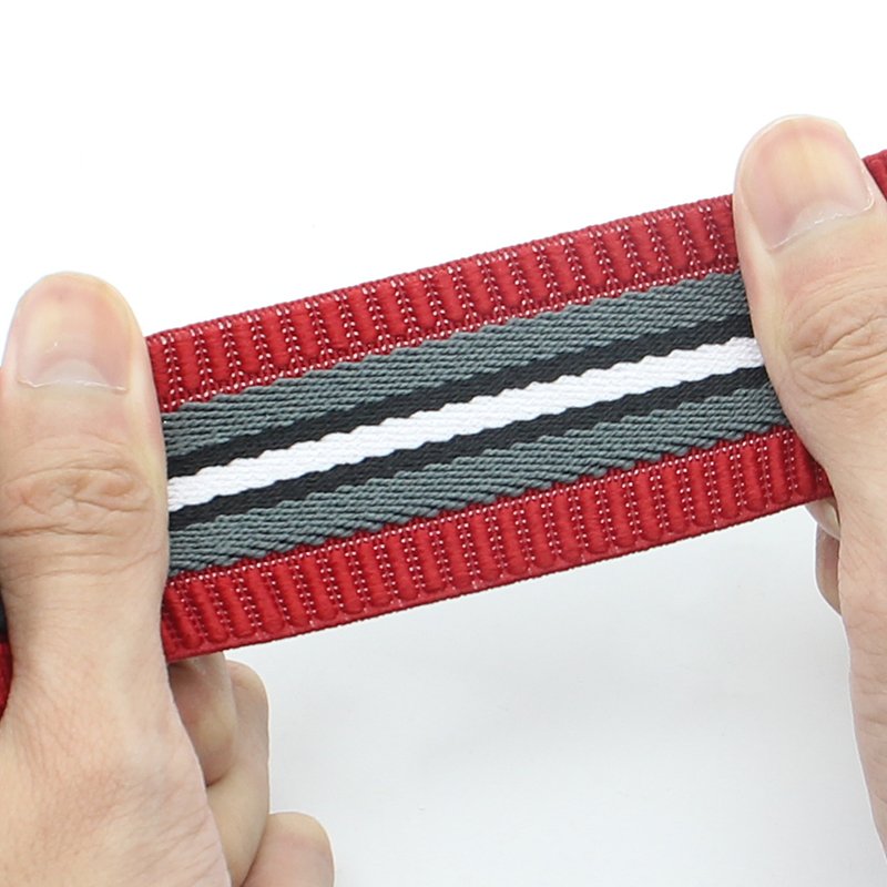 Webbing Strap Elastic Striped Belt for Ladies Decorative Belt Custom Logo Spandex / Polyester / Nylon Free Sample Multicolor