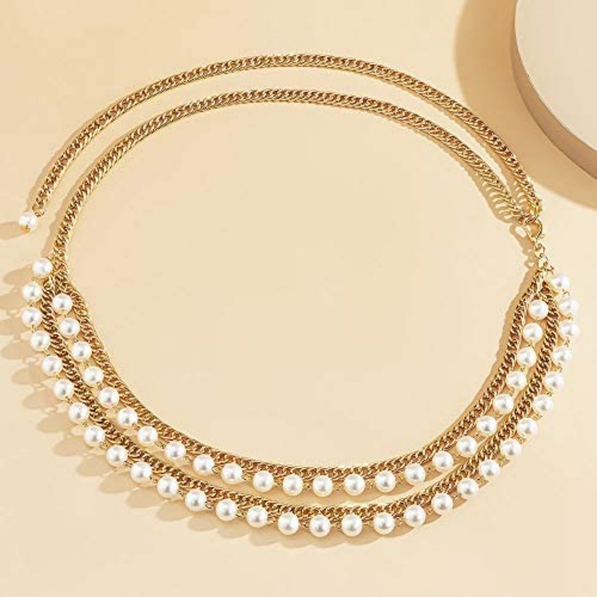 High Quality Gold Plated Belly Chain Layered Beaded Pearl Waist Chain Belt Sexy Party Nightclub Body Chain Jewelry For Women
