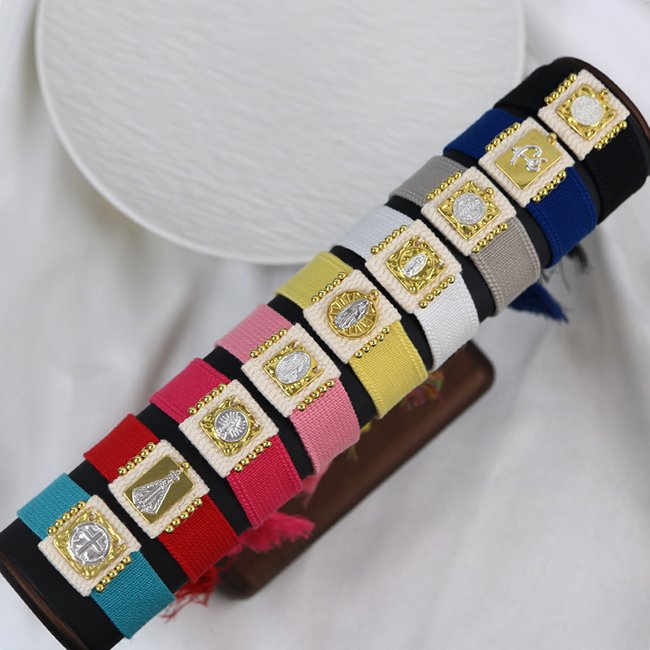 High quality 18K gold plated Vintage Religious Christian San Benito Color Knit Belt accessories women Jewelry bracelets
