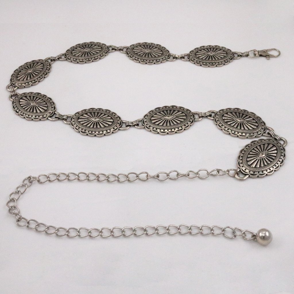 Custom Metal Gold Silver Jeans Adjustable Fancy Vintage Western Waist Women Chain Belt Cowgirl Cinturon De Cadena