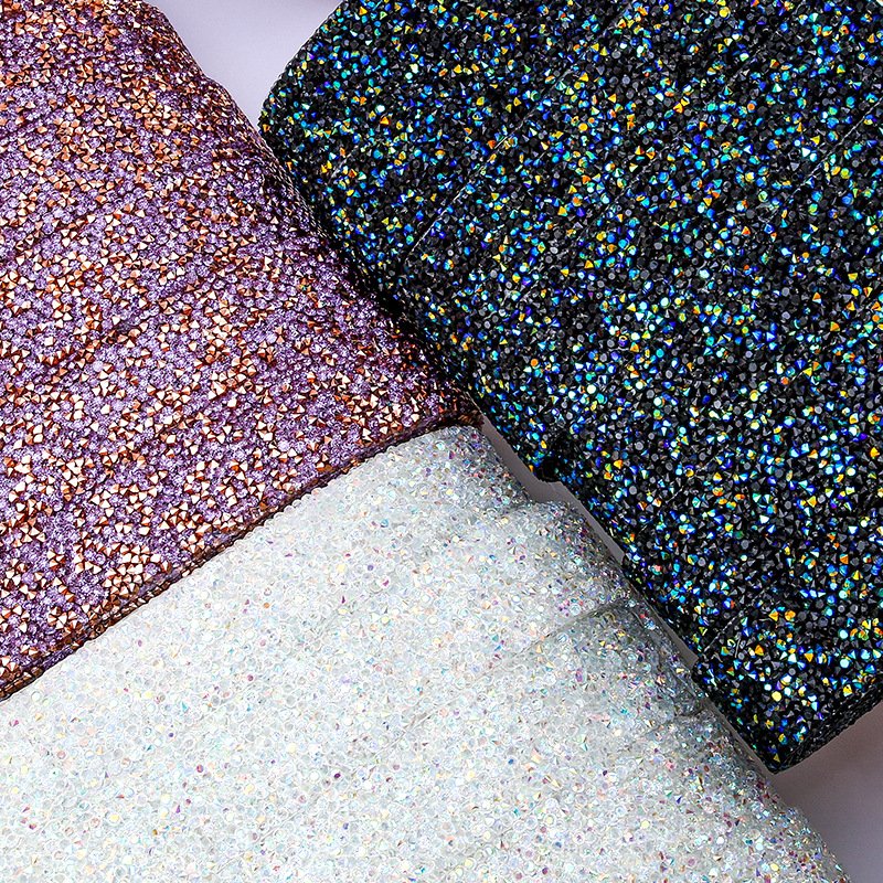 Bling Diamond Rhinestone Banding Belt Sheet Trimming Crystal Chain Customizable Resin Diy Adhesive Hotfix Rhinestone Tape