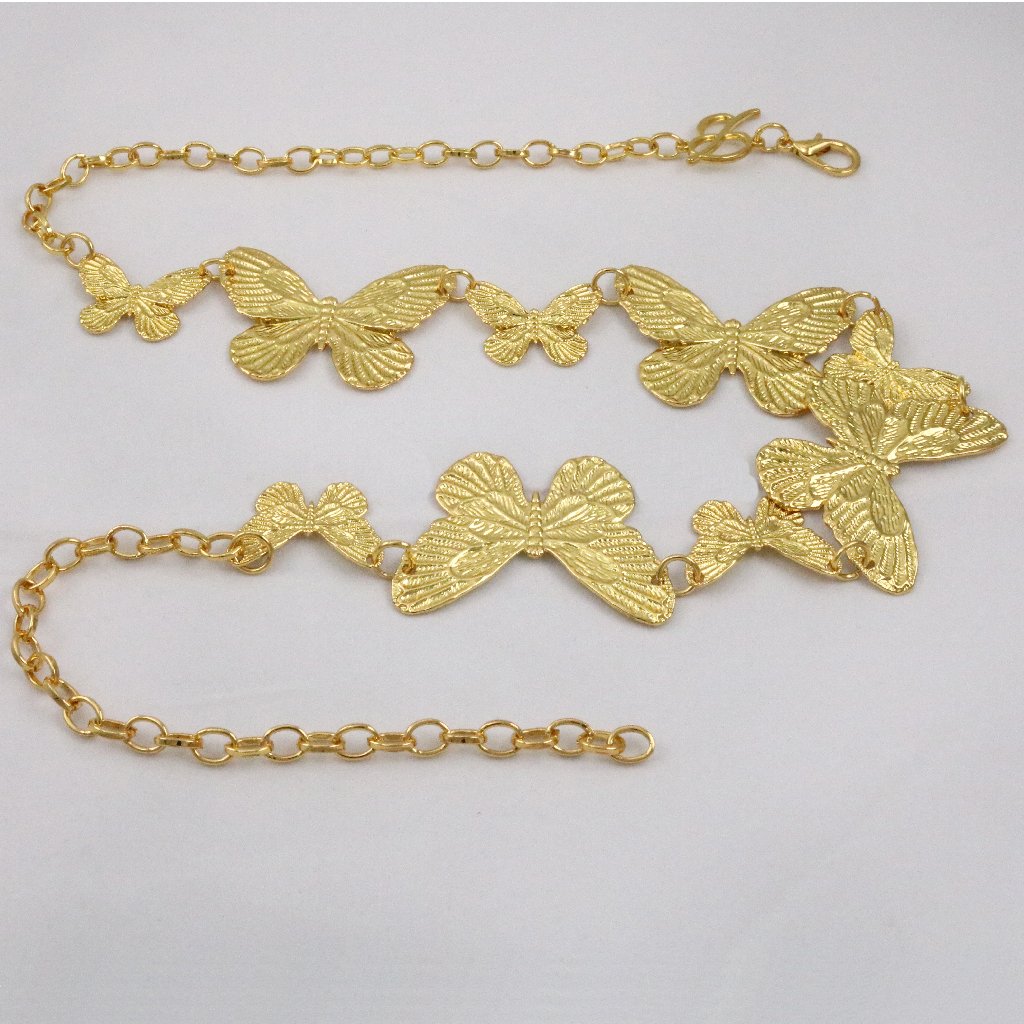 Custom Metal Butterfly Price of Silver Gold Adjustable Ladies Dress Waist Chains Belt Women Cadenas De Cintura