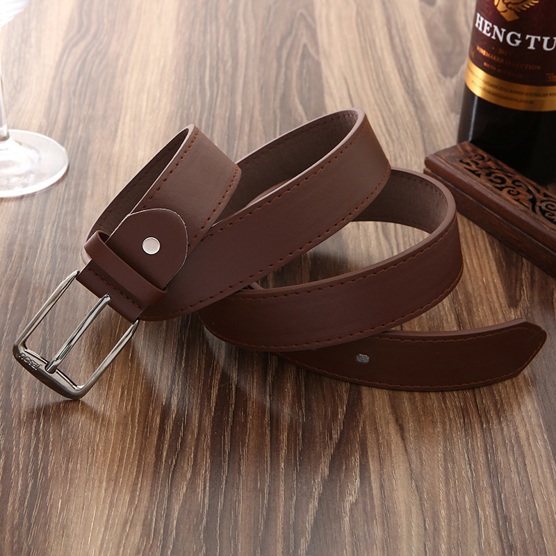High quality men's business gifts PU leather belt wallet key chain 7pcs three layer gift set for Christmas and New Year Gifts