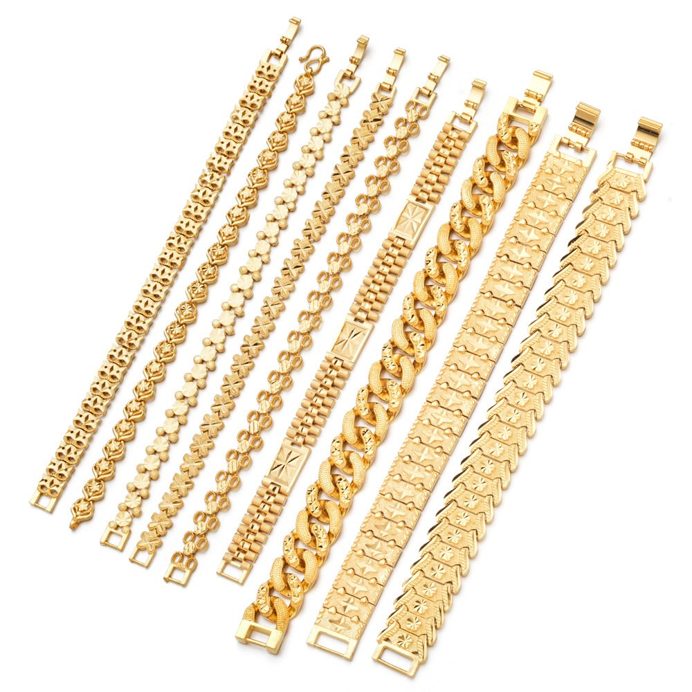 Wholesale Miami Stainless Steel Men Women 18K Gold Plated Cuban Watch Belt Link Chain