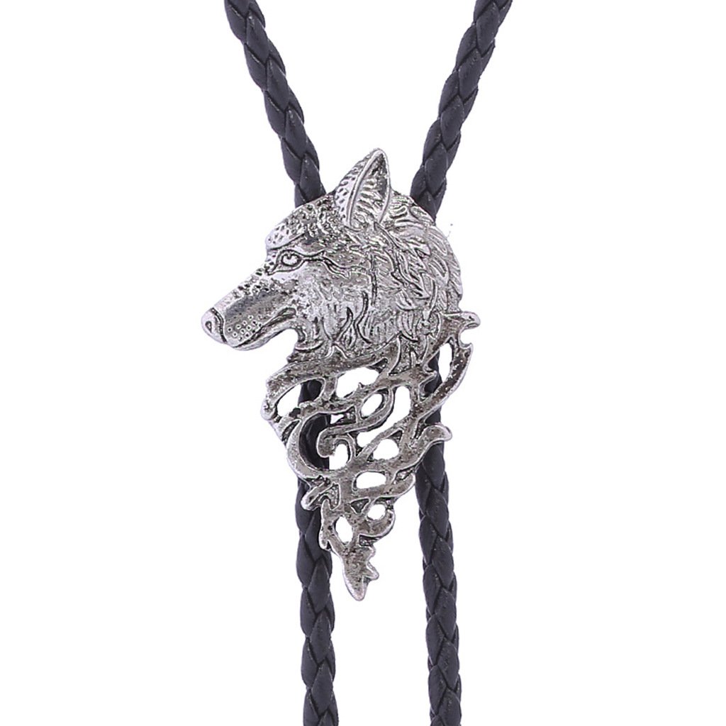 New arrival Adjustable cow head vintage shirt chain solid polo neckline rope leather necklace bolo tie Tie