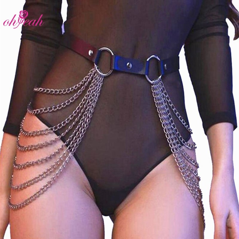 Black PU Leather Bdsm Chest Strap Belt Suspender Adjustable Body Gothic Harness Underwear Bondage Punk