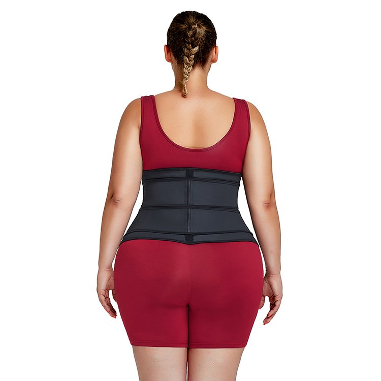 HEXIN Dropshipping Latex Double Belts Waist Trainer Trimmer Belt Slimming Tummy Control Body Shaper Cincher