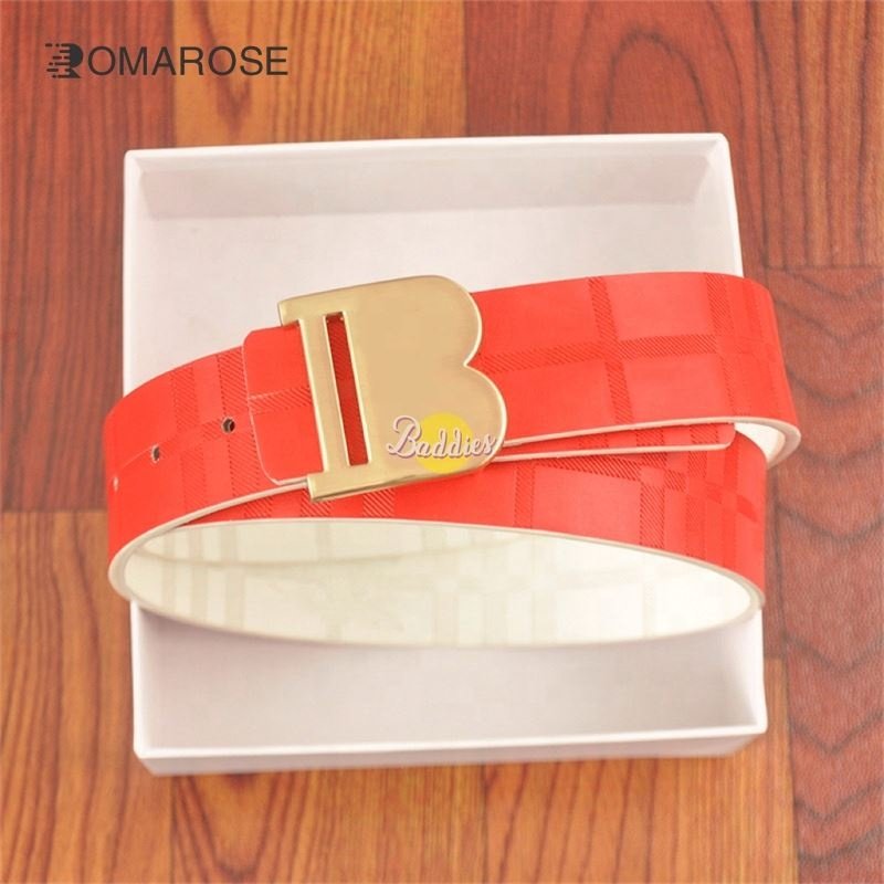 Designer Inspired Vendor Men's Belt Male Genuine Leather Luxury Chain Belt Logo Printed Strap Corset Waist Belt