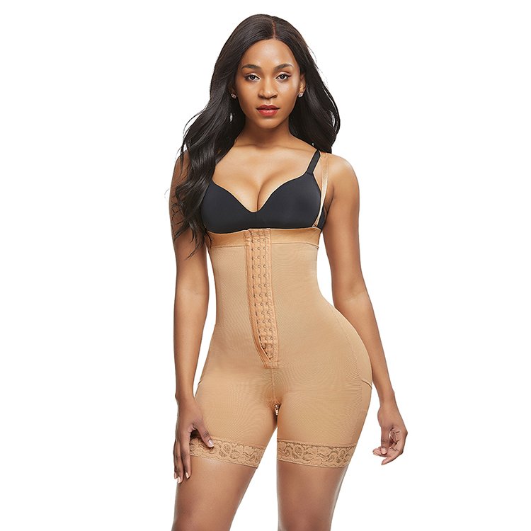 HEXIN New Design Private Label Compression Full Body Shaper Tummy Control Pants Shoulder Straps Body Shaper