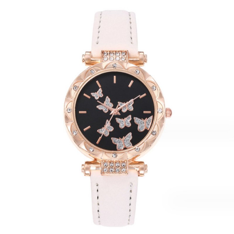 Ladies Gold Plated Butterfly Digital Belt Watch Fashion Personality Simple Alloy Jewelry for Wedding Party and Engagement