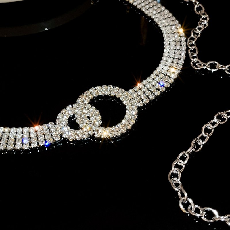 Fashion Women Sparkling Rhinestone Waist Chain Wedding Party Dress Belt Crystal Beads Buckle Waistband Body Chain