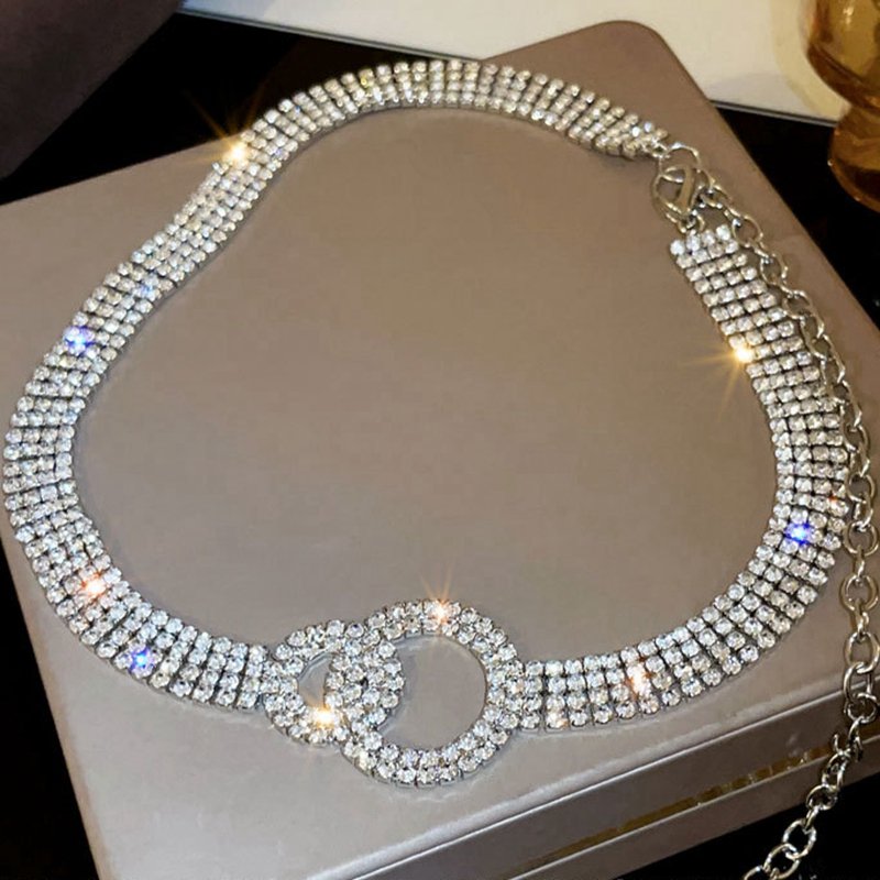 Fashion Women Sparkling Rhinestone Waist Chain Wedding Party Dress Belt Crystal Beads Buckle Waistband Body Chain