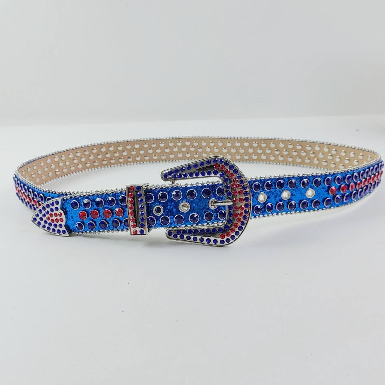 Sparkle High Level Luxury Argent Bling Bling Rhinestone Belt Diamond&spike Studded Crocodile Leather Belt Cintos De Hombre