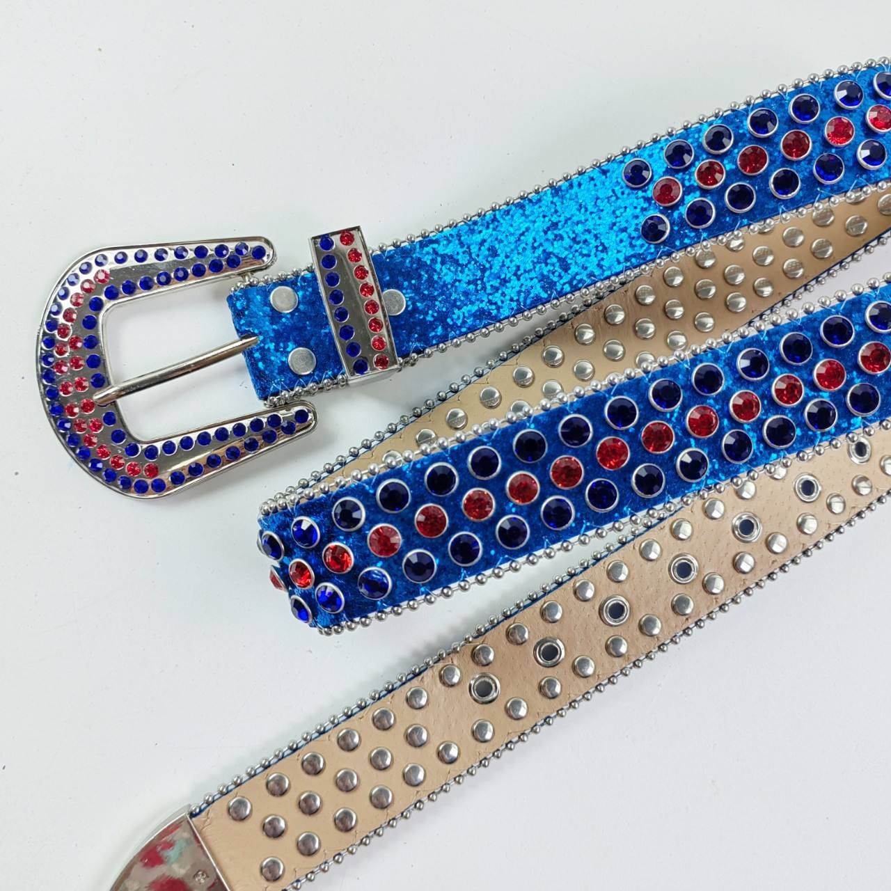 Sparkle High Level Luxury Argent Bling Bling Rhinestone Belt Diamond&spike Studded Crocodile Leather Belt Cintos De Hombre