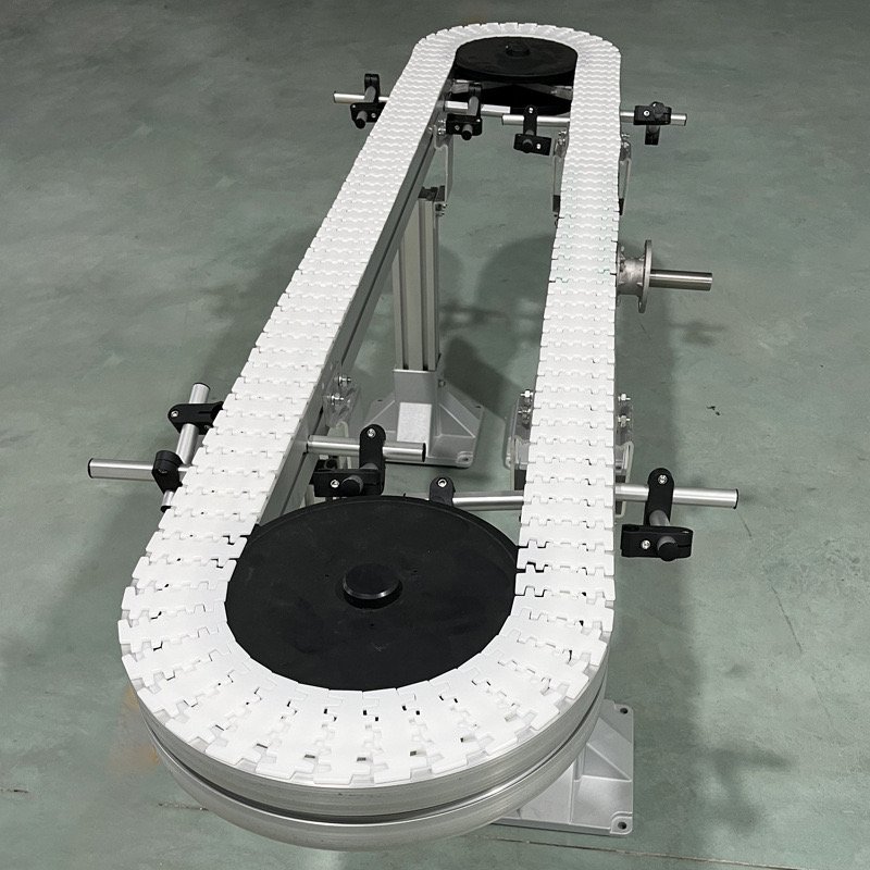plastic chain conveyor flex Chain with Pushers Plastic Chain