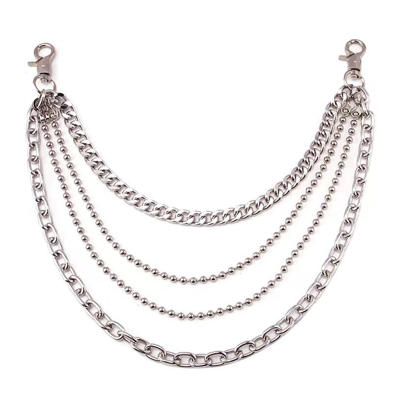 Multilayer Punk Metal Pants Waist Chain Men Women Belt Chain Hip-hop Jewelry Gift