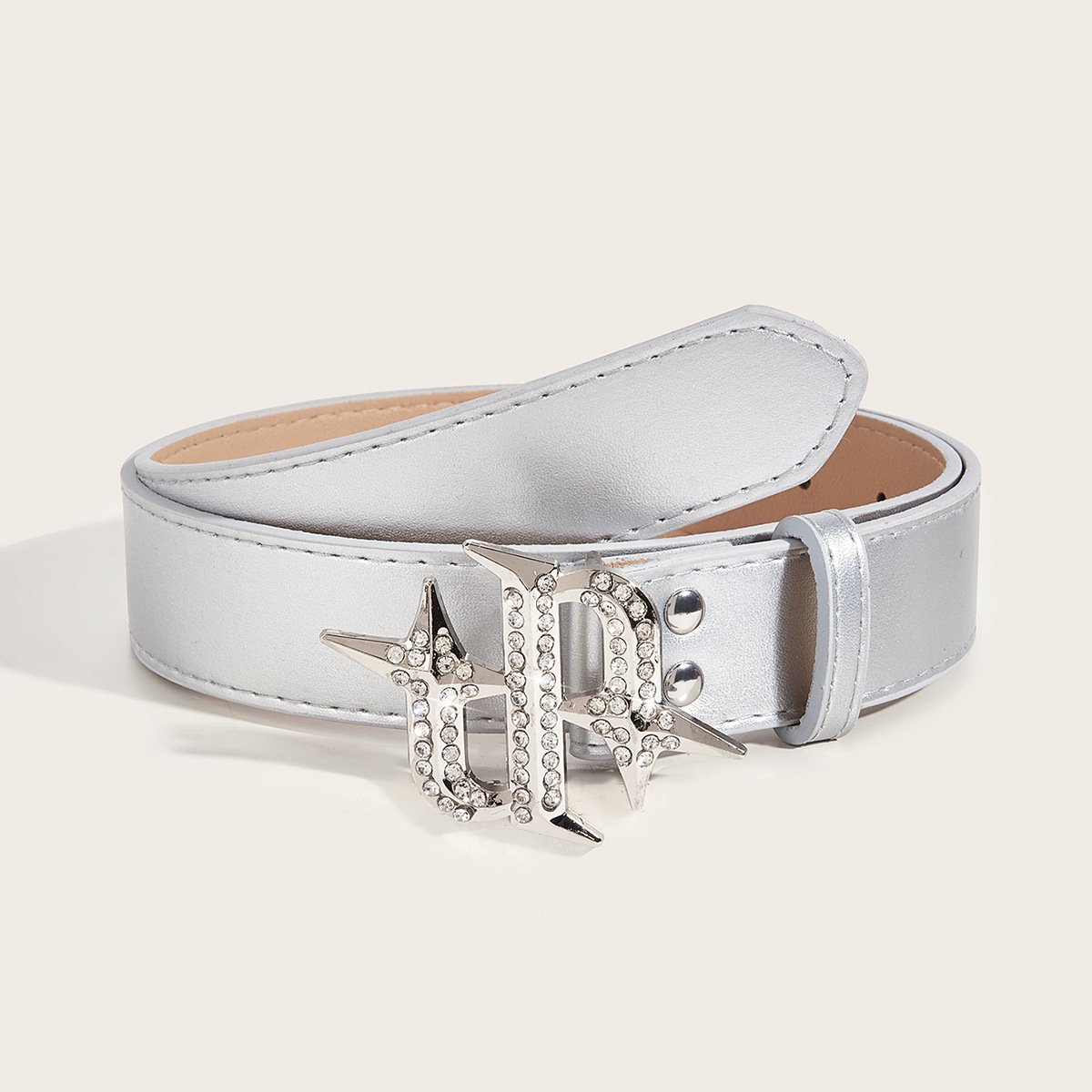 New Style Luxury Belt Woman Rhinestone Letter Custom Luxury Belt Simple Fashion Pu Designers Belts Women