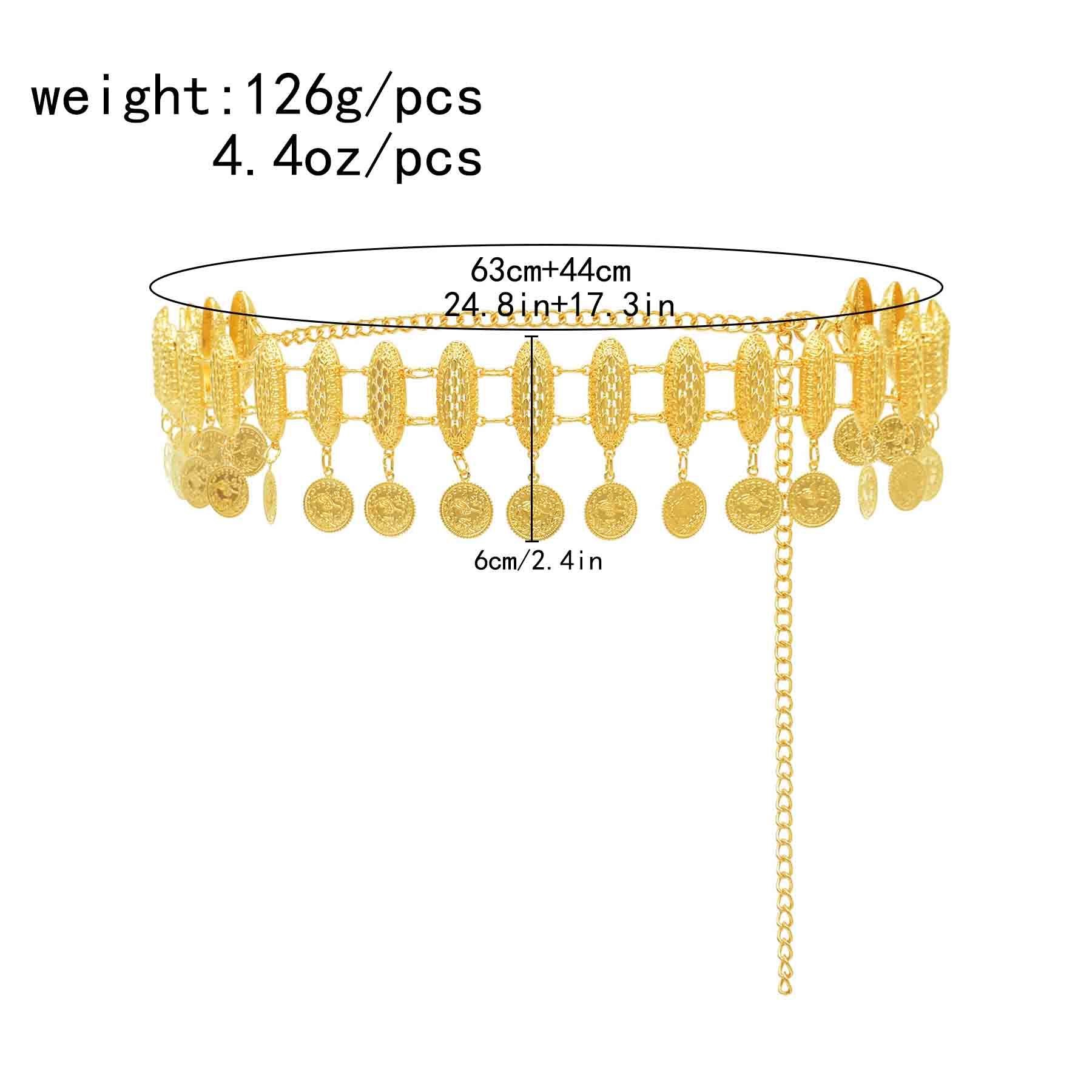 Fashion Golden Color Hollow Out Chain Body Waist Chains for Women Metal Belt