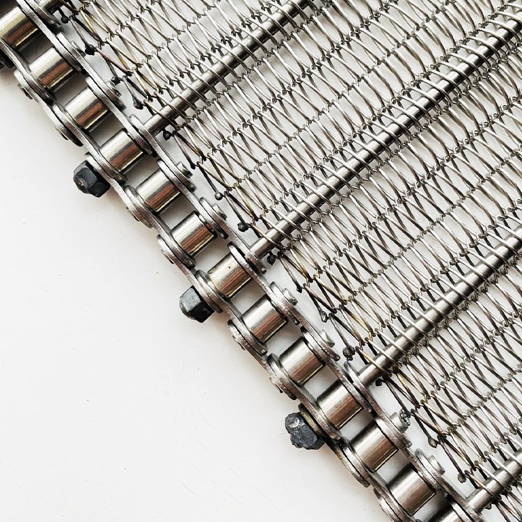 304 316L 310S Stainless Steel Wire Mesh Conveyor Belt For Roasting Food Stuff