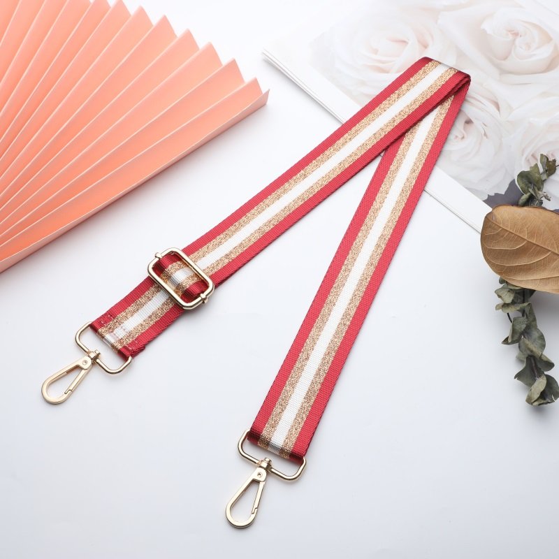 Gold wire sandwich shoulder bag Shoulder strap The new backpack strap can be adjusted and freely retractable