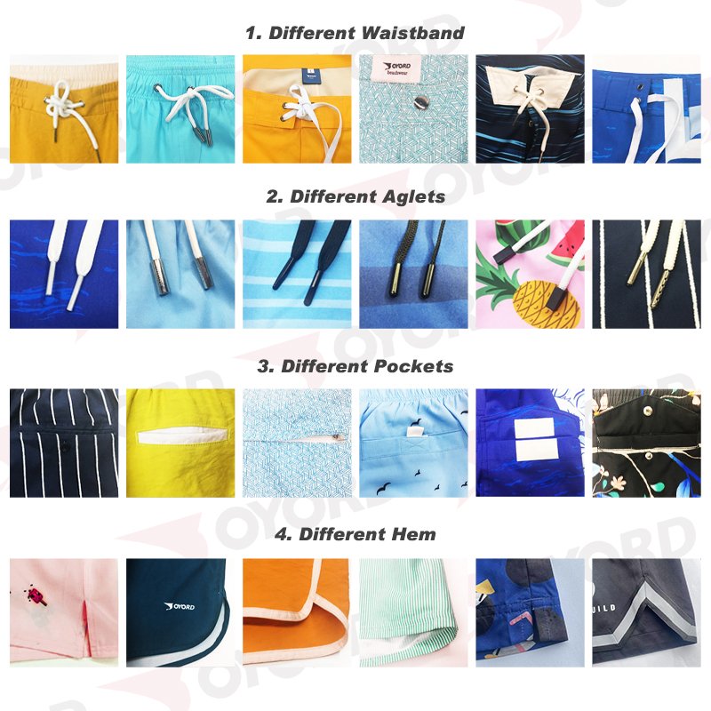 Men Swim Shorts Printed Drawstring Swim Trunks Beachwear Briefs 3 Inch Swimming Shorts Beach Pants