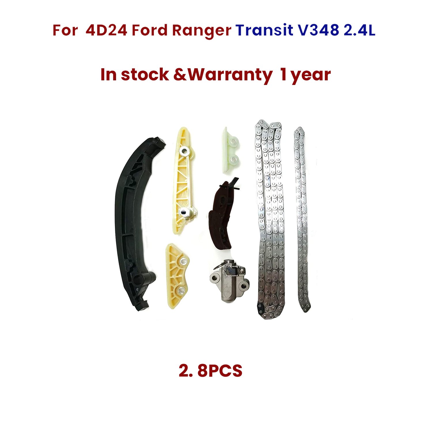 4D24 Timing Chain Kit for Ford Transit V348 2.4L 2006-2012 Ranger 2.2L