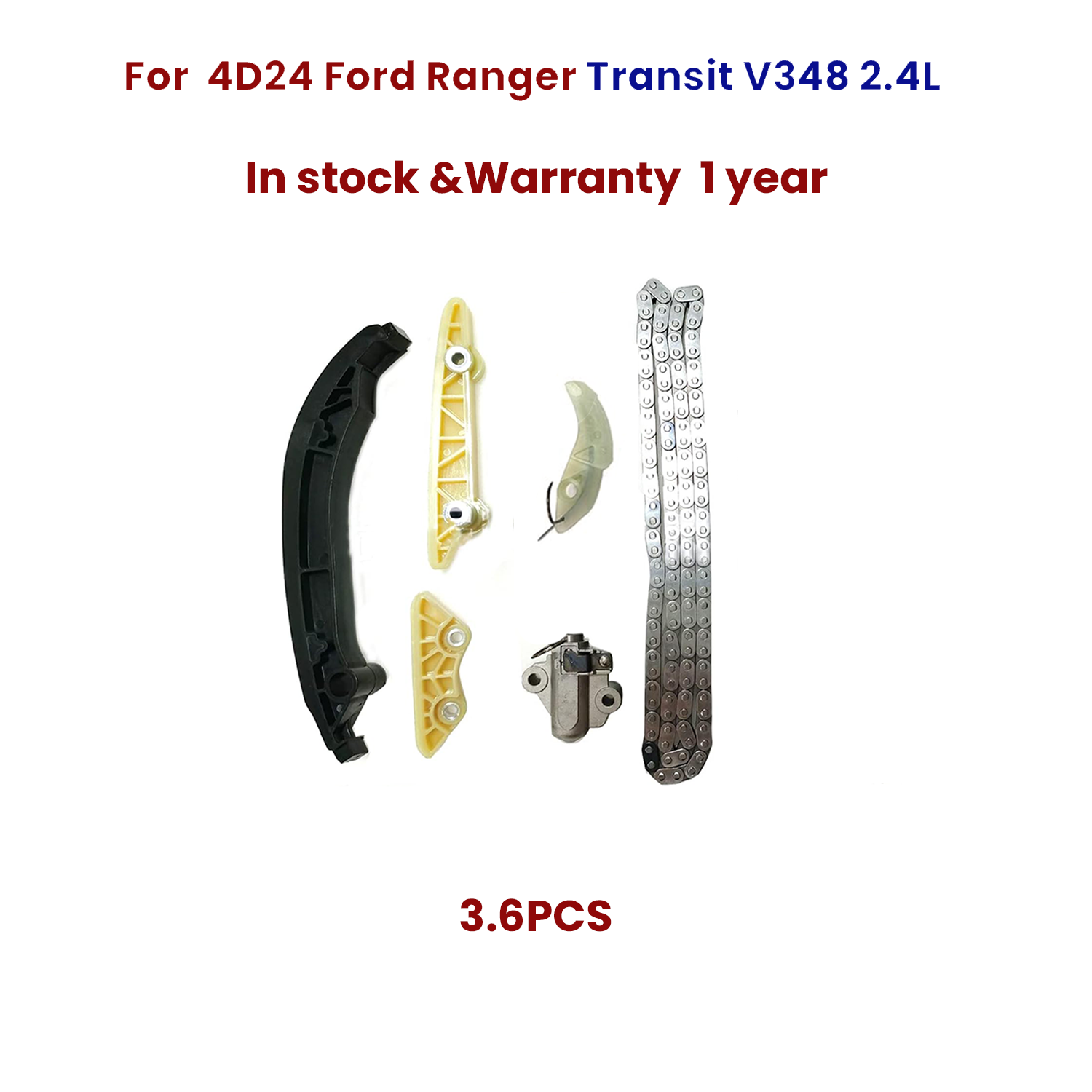 4D24 Timing Chain Kit for Ford Transit V348 2.4L 2006-2012 Ranger 2.2L