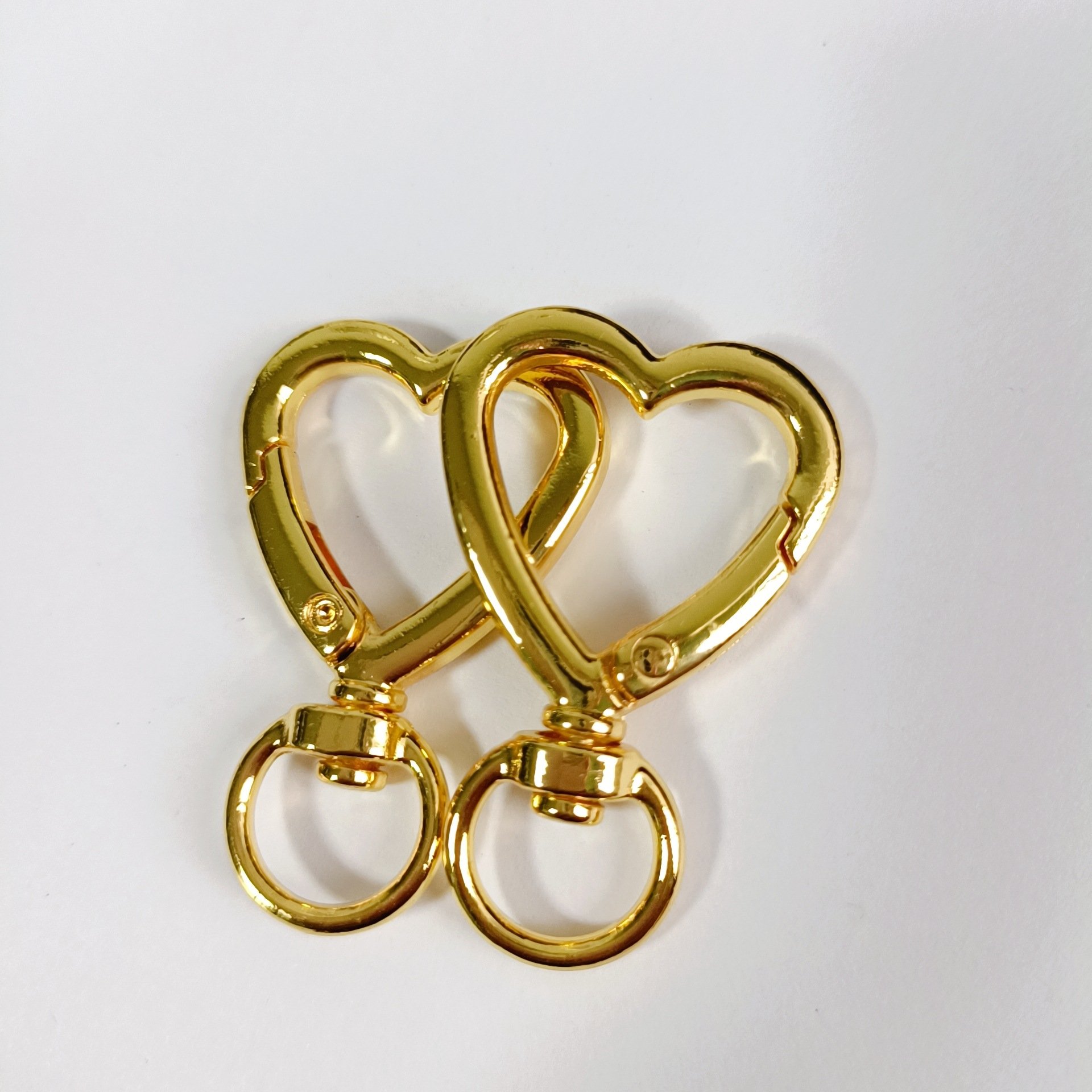 Zinc alloy heart spring luggage heart key chain pendant Key ring hardware accessories
