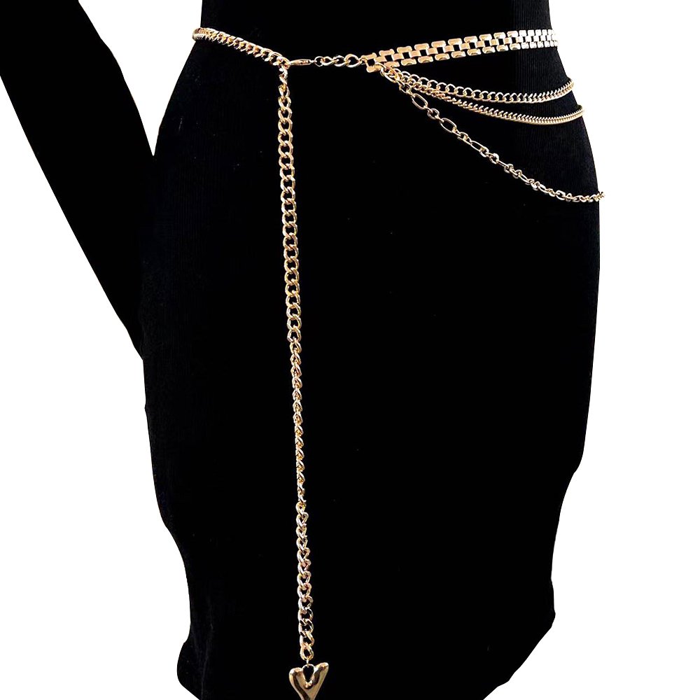 Hot Selling Gold Plated Multi Layer Link Chain Fashion Sexy Body Jewelry Waist Chain Belts
