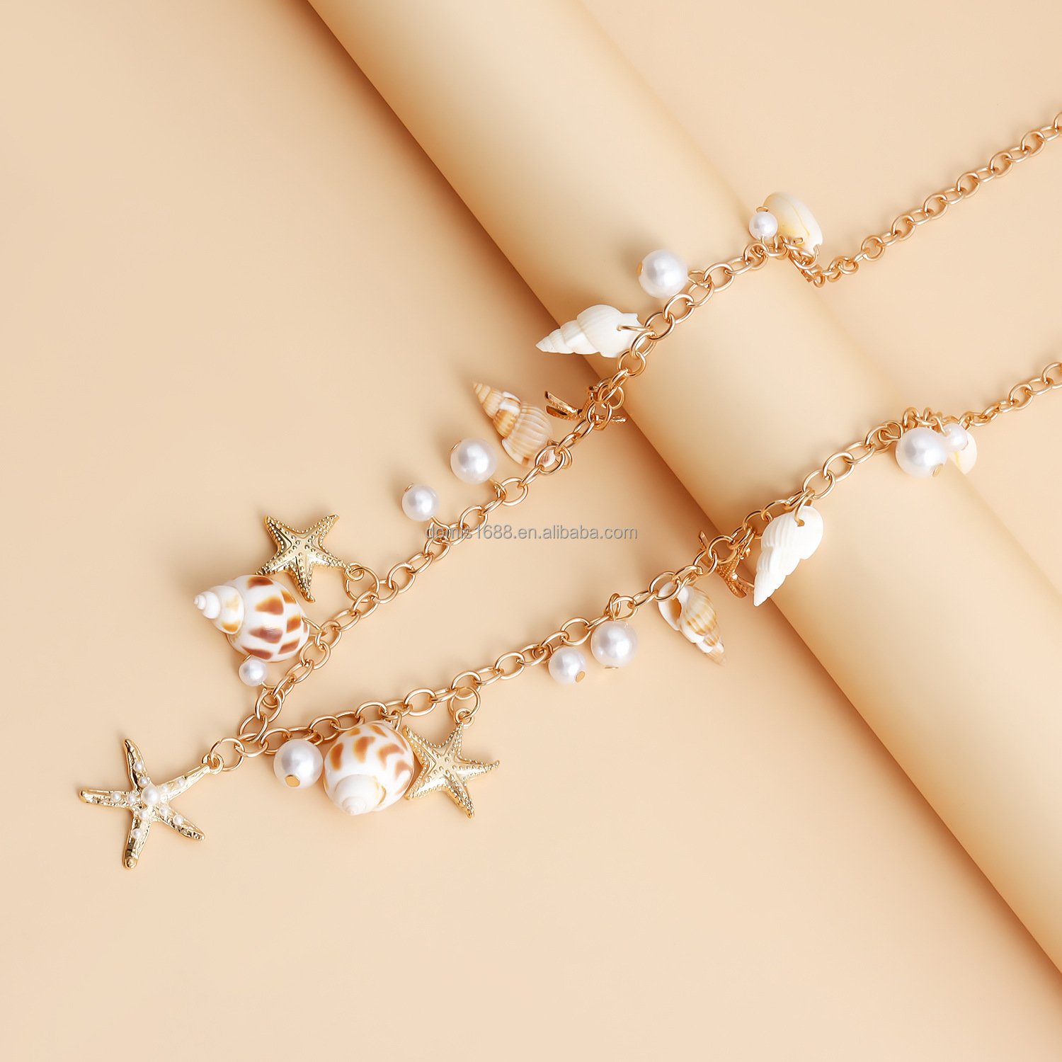 Spice Girls Diamond Waist Chain Classic Style Shell star charm Y2K fashion jewelry body chain beach belt for summer gift set