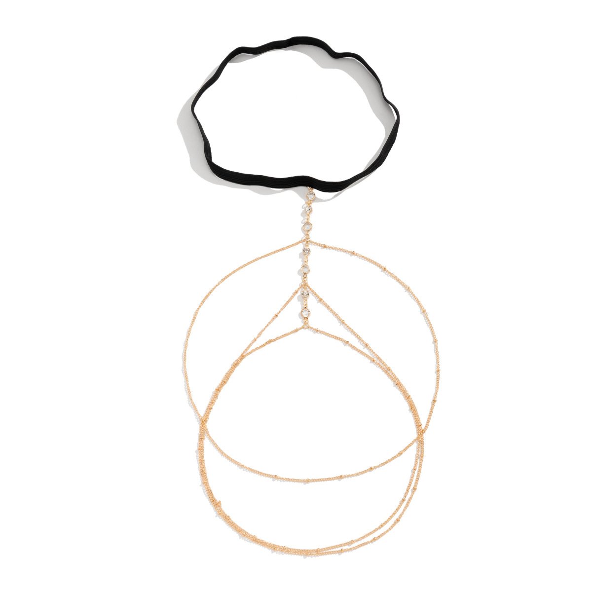 Sexy casual beach imitation pearl leg ring body chains Simple geometric star rhinestone tassel body chains