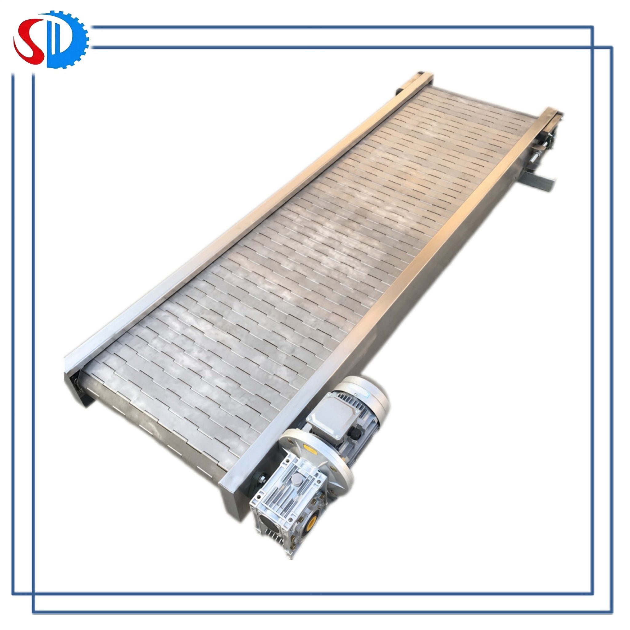 Horizontal/Inclined/Turning Stainless Steel High Heat Resistance Chain Plate Conveyor for Tunnel Oven Use
