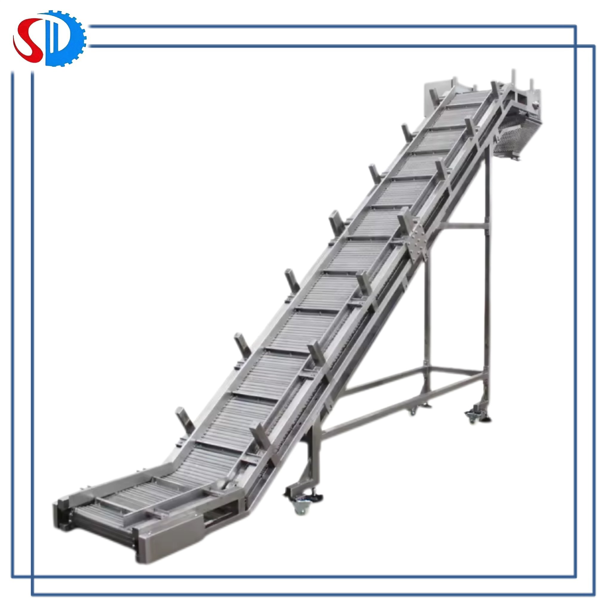Horizontal/Inclined/Turning Stainless Steel High Heat Resistance Chain Plate Conveyor for Tunnel Oven Use