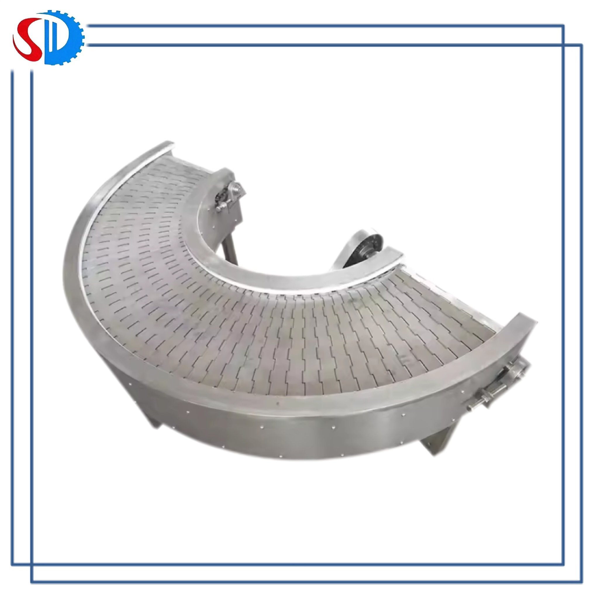 Horizontal/Inclined/Turning Stainless Steel High Heat Resistance Chain Plate Conveyor for Tunnel Oven Use