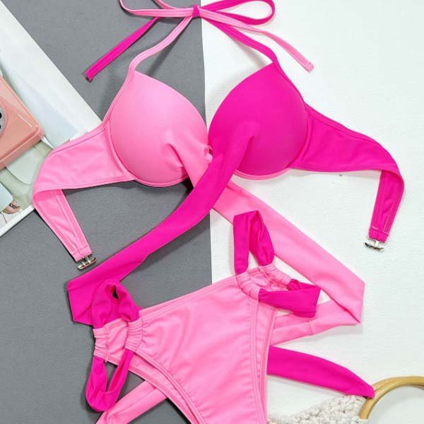 YY6136 Hot Selling Summer Swimsuit Fashion Two Piece Swimwear Beachwear Sexy 80S Bikini Thong