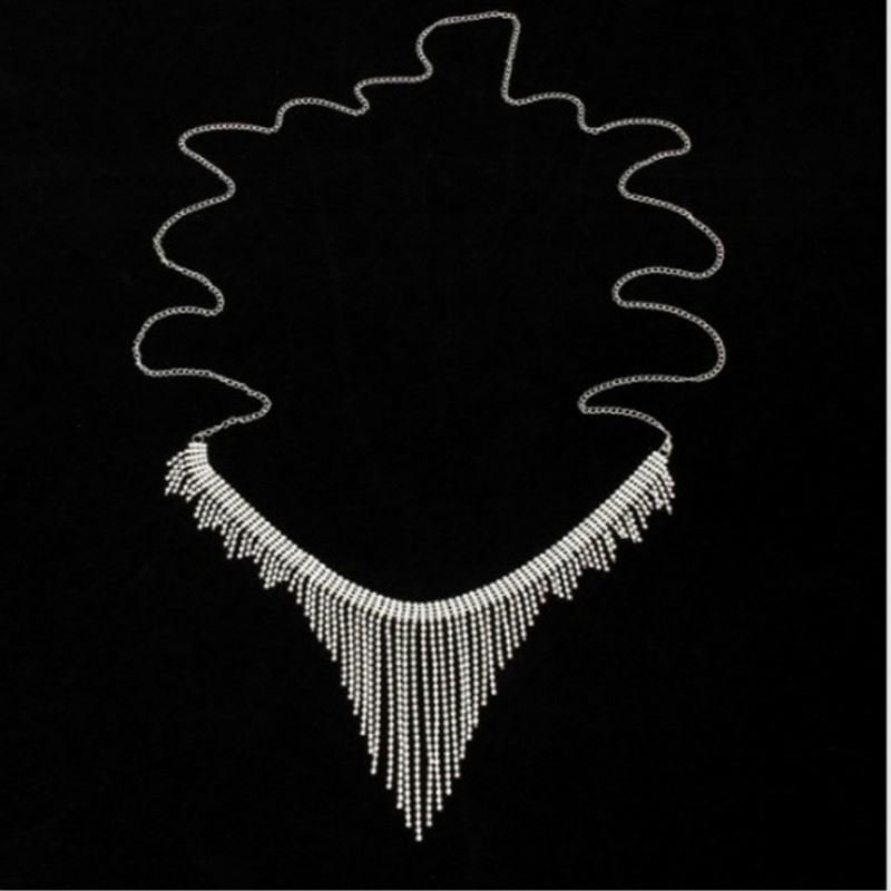 Hot Selling Sparking Rhinestone Waist Chain Sexy Tassels Body Chain Thong Underwear Panties Women Fashion Body Chain Jewelry
