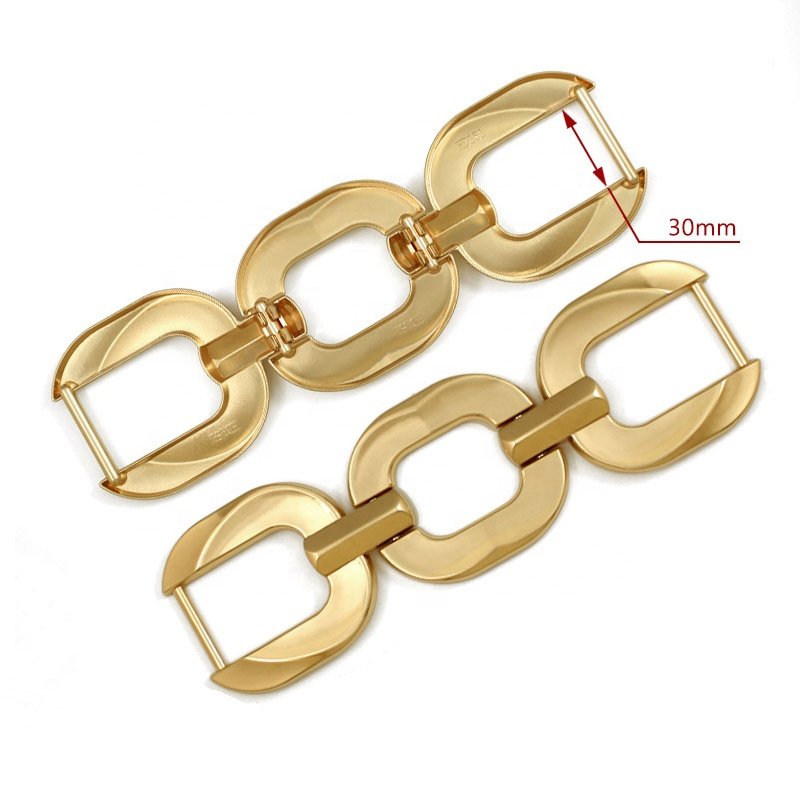 buckle manufacturer whole sale zinc alloy metal chain buckle for women dress garment