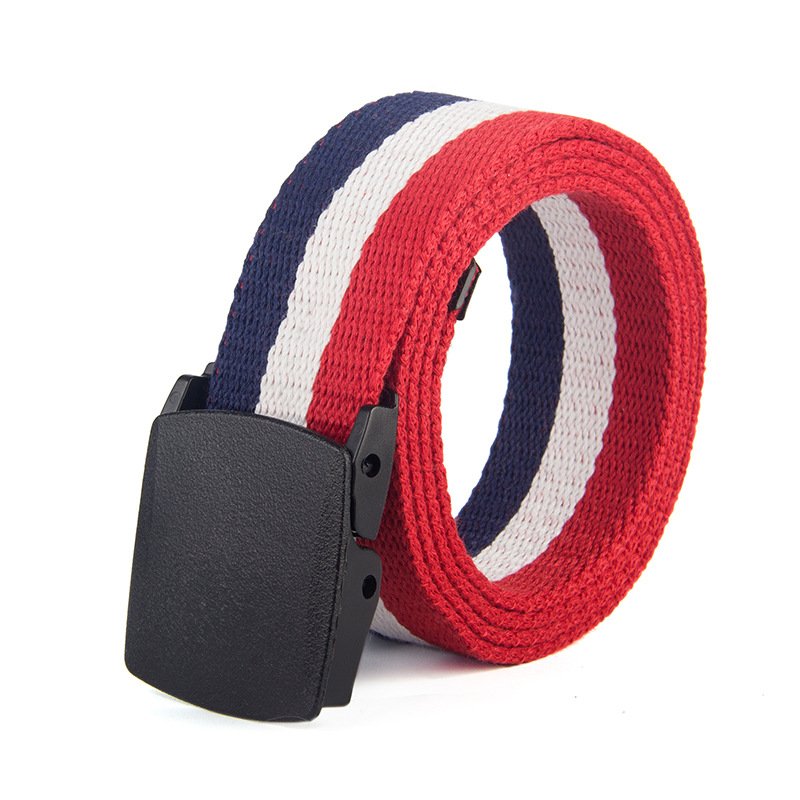 BL74 B6 Training Canvas Nylon Waist Fabric Belt Durable Eco-friendly Braided Belts For Outdoor Leisure Use Plastic Buckle