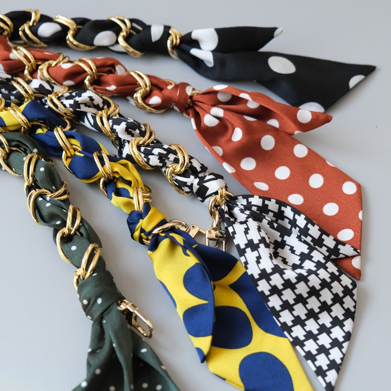 Scarf Straps For Phone Bag Handles With Gold Metal Bag Accessories Handmade Handbag Belt Strap Portable Short Phone Chain